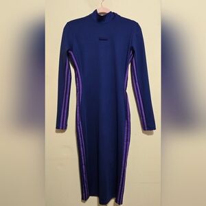 Adidas IVY PARK Blue and Purple Long Sleeve Dress